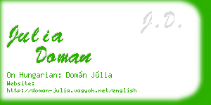 julia doman business card